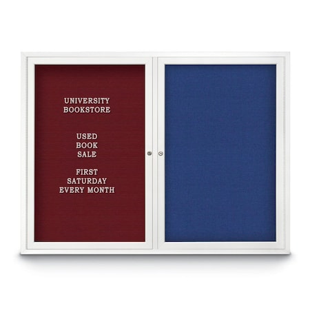United Visual Products Corkboard, 48"x36", Synthetic Cork/Satin UV404PLUS-SATIN-FORBO